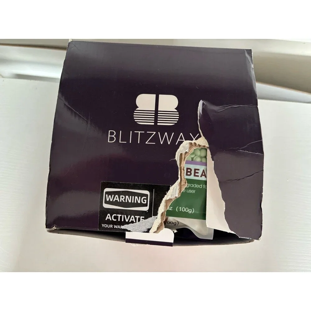 BLITZWAX Waxing Kit for Men, Hard Wax Warmer for Face, Arms, Legs